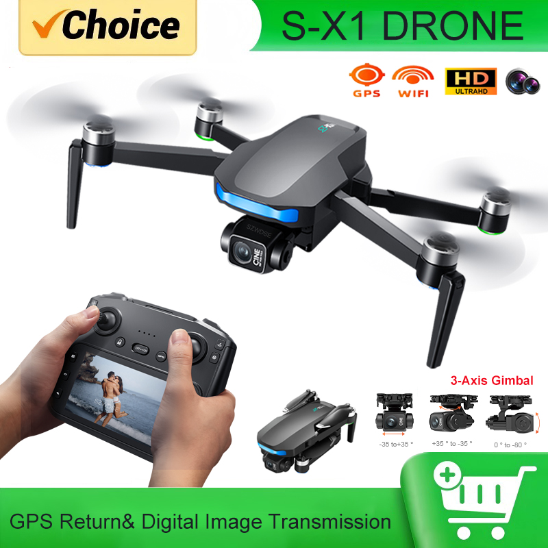 Fpv Drone Charger - S-X1 MAX GPS-Drohne mit 3-Achsen-Gimbal, 5000m