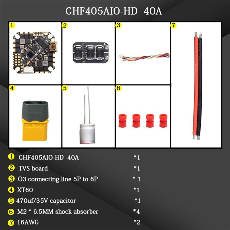ABTI-GHF405AIO-HD 40A AIO Flug – Fpv Drone Flight Controller Bewertung und Preis